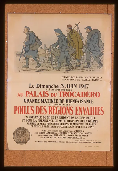 Au Palais du Trocadeacutero. Grande matineacutee de bienfaisance en lhonneur des poilus des reacutegions enhavies