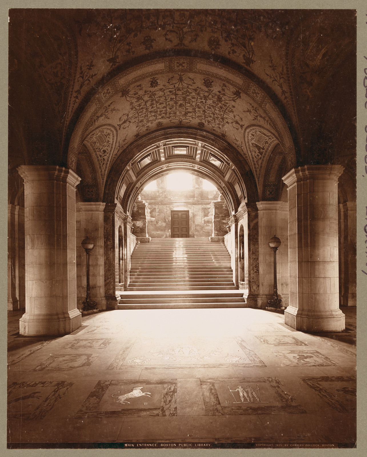 Main Entrance, Boston Public Library — historic image