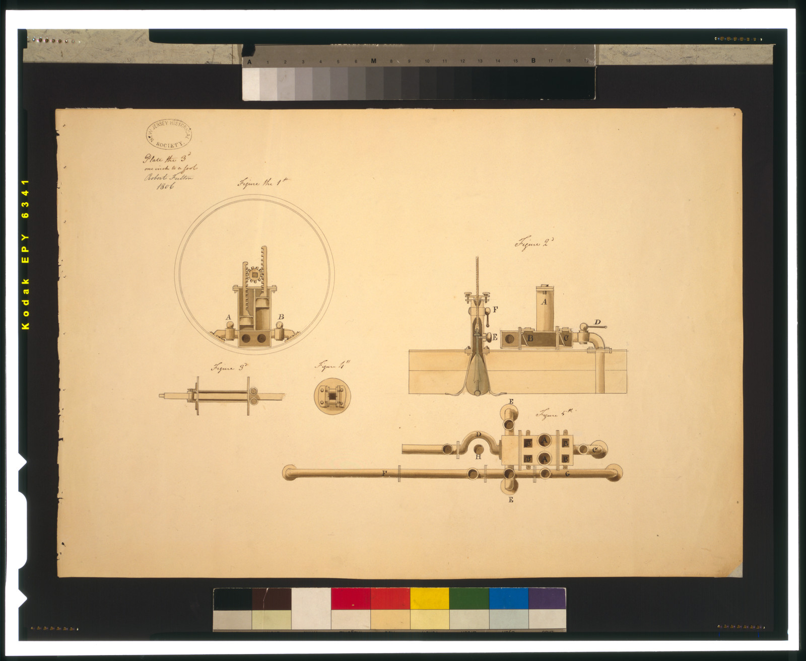 Engineering plate No. 3 with mechanical figures and fittings — historic image
