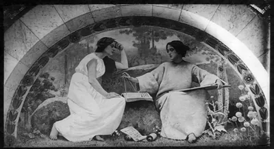 Murals in Library of Congress by Chas. Sprague Pearce - Study""