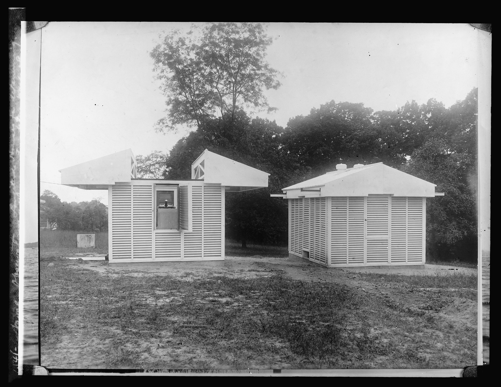 Naval Observatory, [Washington, D.C.], Longitude houses for determining difference in ti, [between 1910 and 1926] — historic photograph