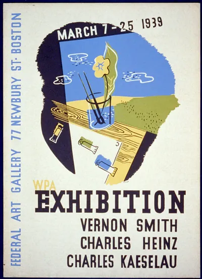 WPA Exhibition poster, Federal Art Gallery, March 7-25 1939
