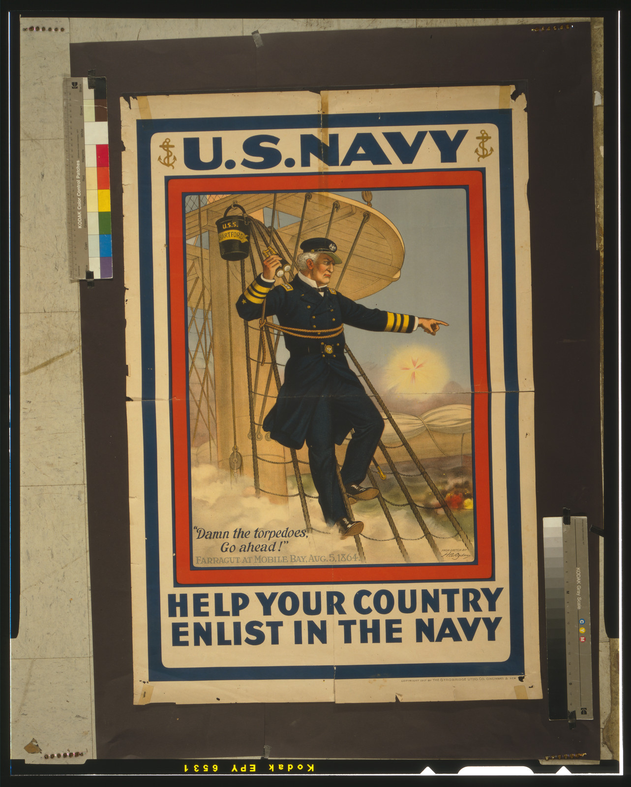 U.S. Navy--Help your country--Enlist in the Navy / From a sketch by H.A. Ogden., c1917. — vintage poster