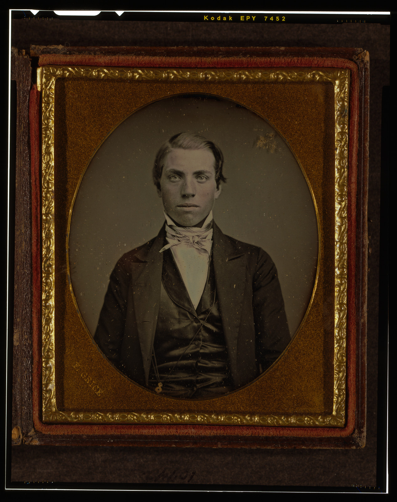 Unidentified man halfle, 1855 — historic photograph