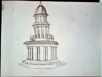[Monuments, Washington, D.C. Elevation - domed, colonnaded circular structure]