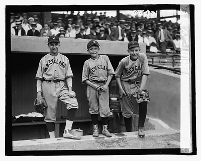 [Three baseball players (boys) wearing Cleveland uniforms], 7/22/22
