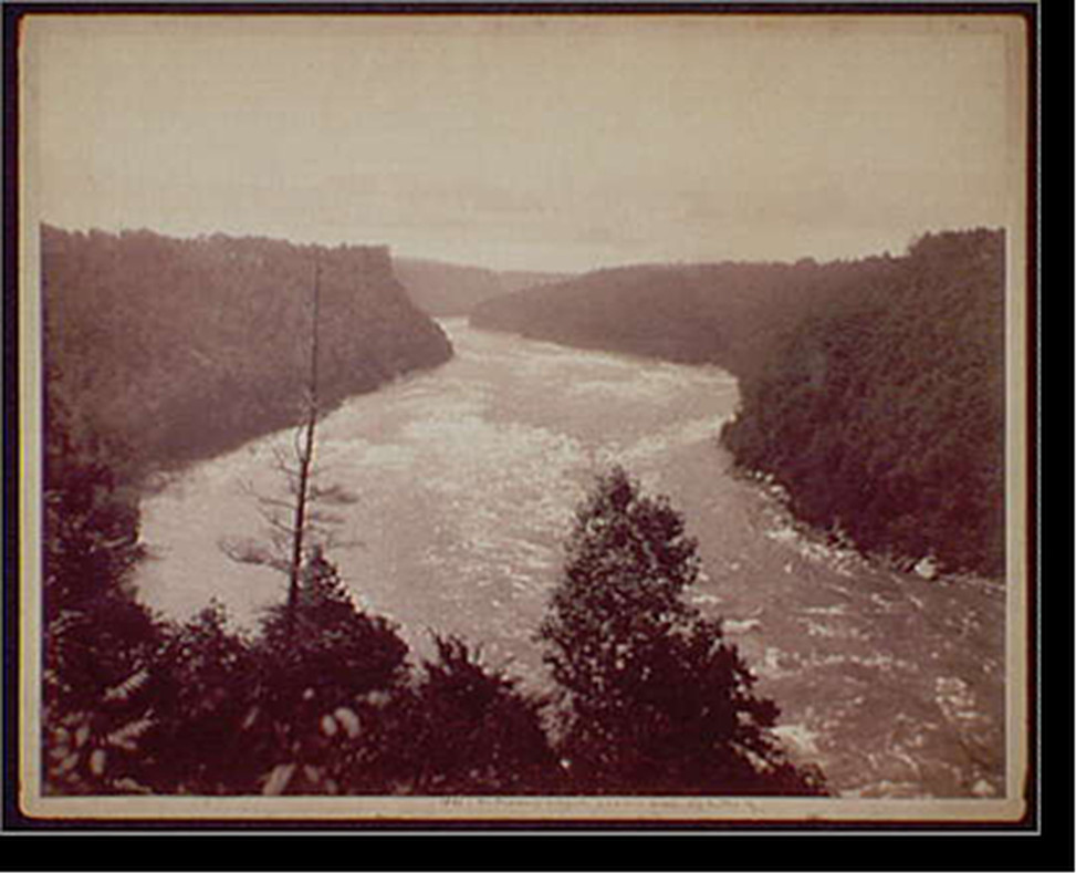 The Rapids of Niagara, Lewiston Branch, N.Y. Central Ry., c1890. — historic photograph