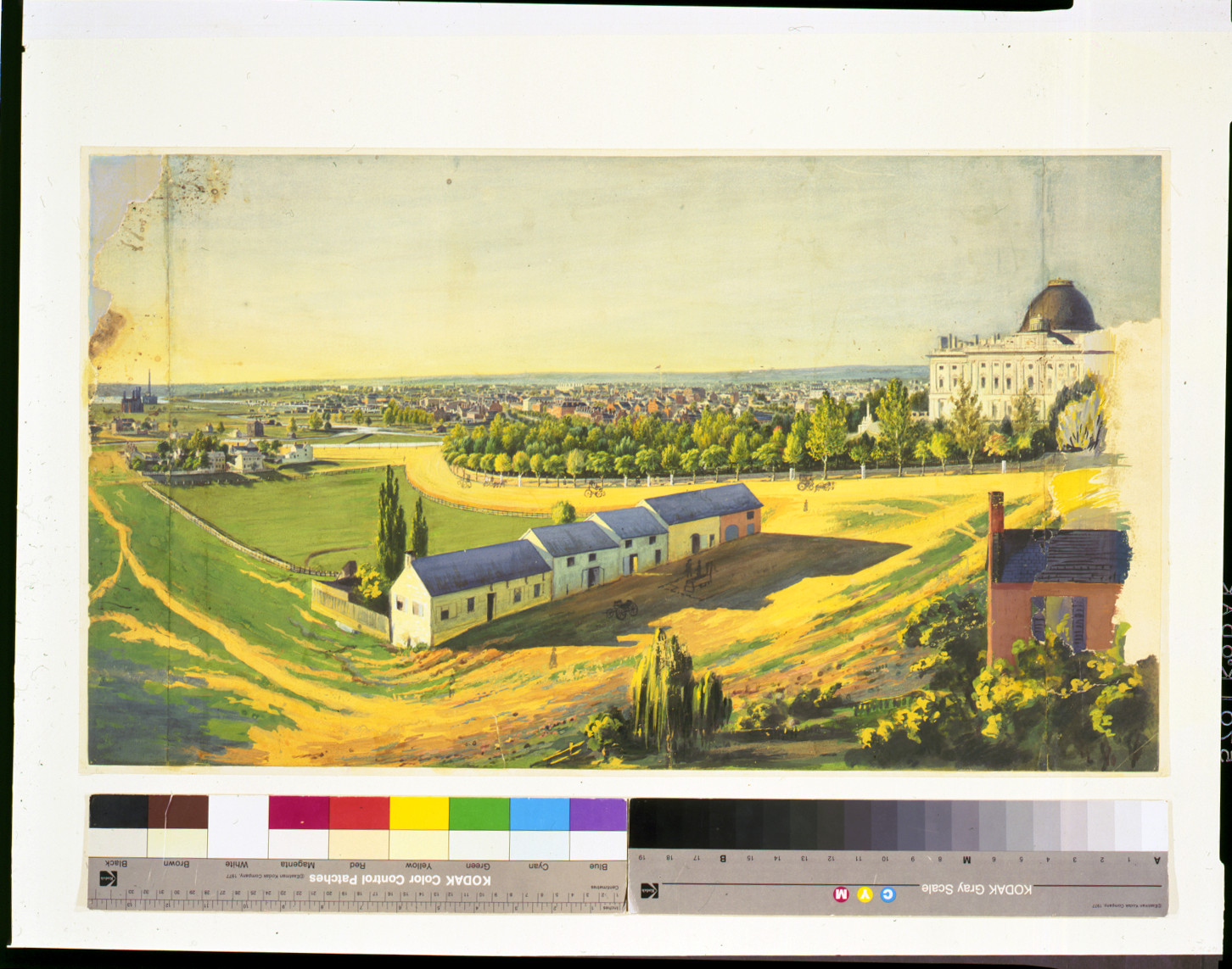 [View of Washington, D.C., looking northwest from southeast of the U.S. Capitol], [between ca. 1846 and 1855] — historic drawing