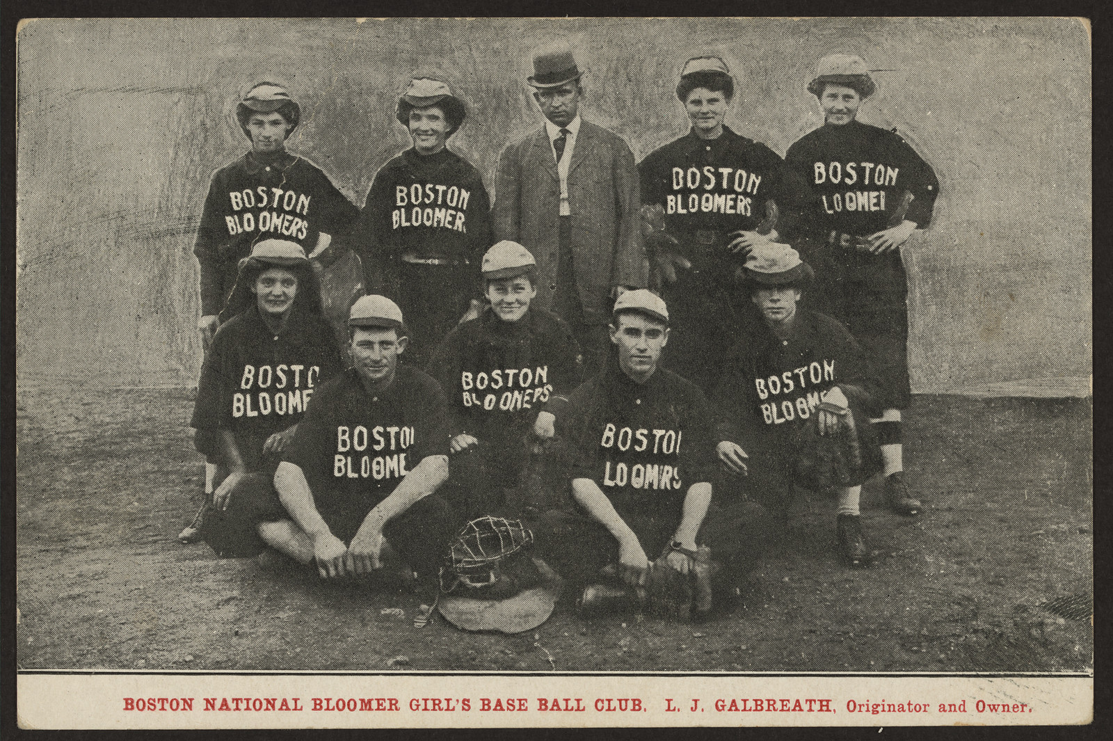 Boston national bloomer girl's base ball club, L.J. Galbreath, originator and owner — historic image