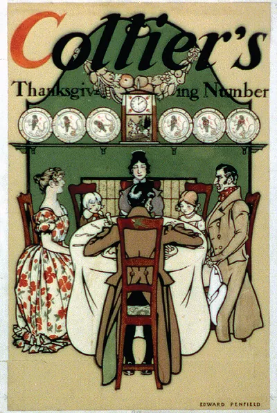 Collier's Thanksgiving Number poster by Edward Penfield