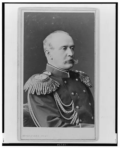 [Petr Andreevich Shuvalov, half-length portrait, facing right, in uniform]