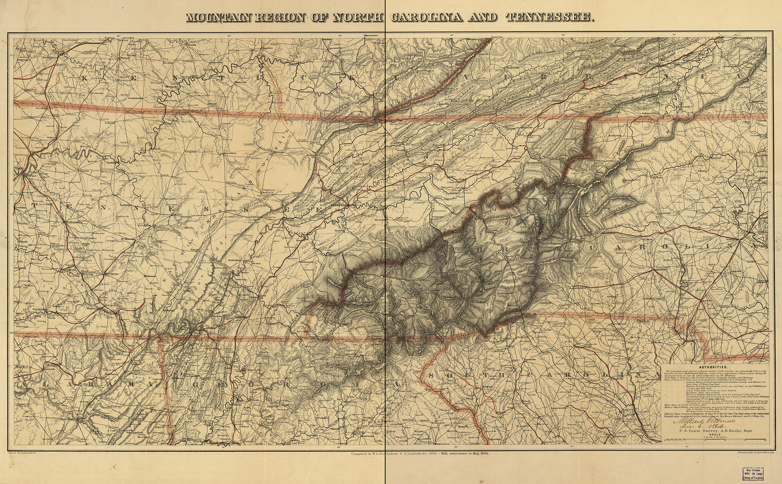 np000153 Mountain region of North Carolina and Tennessee, 1864 — historic image
