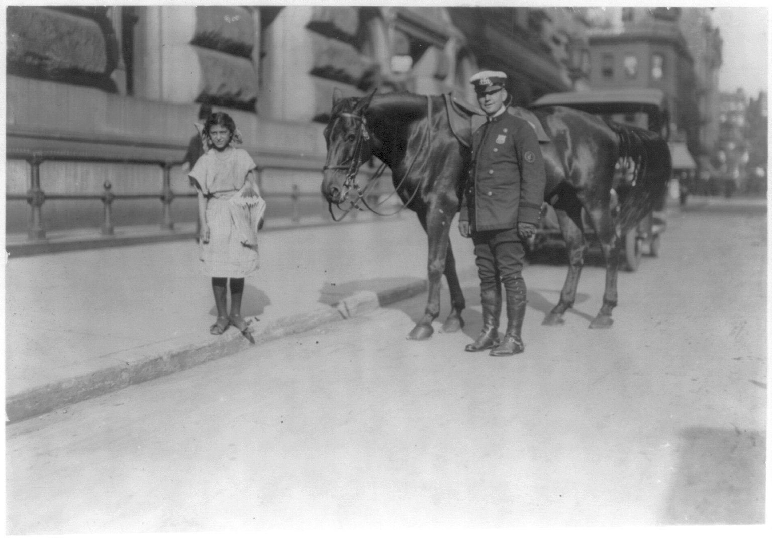 Historic Landscape - New York City - Newsgirl, Park Row — historic image