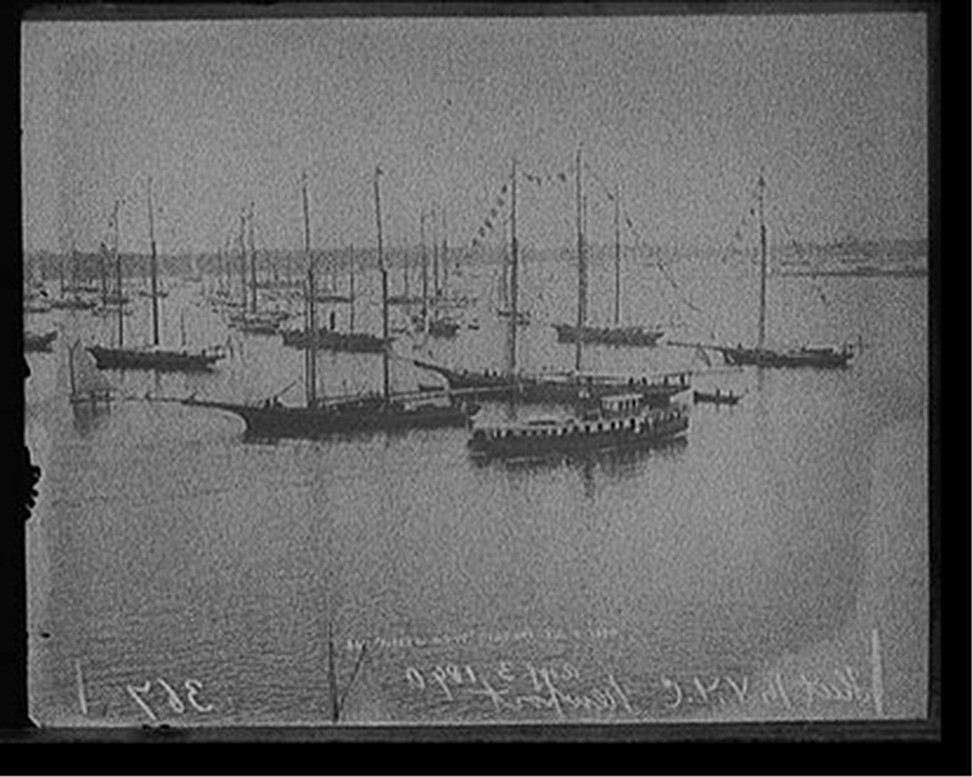 Fleet of N.Y.Y.C. [New York Yacht Club], Newport, 1890 Aug. 3. — historic photograph