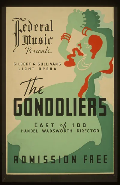 Federal Music presents Gilbert & Sullivans light opera The gondoliers Cast of 100 (S) H