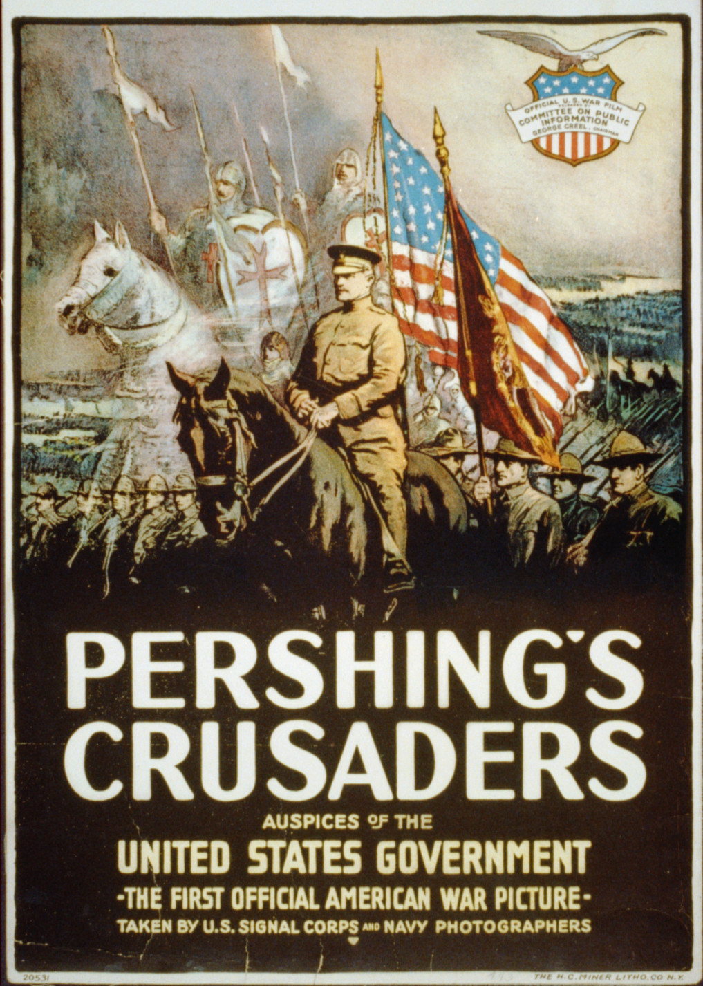 Pershing's crusaders--Auspices of the United States government / The H.C. Miner Litho. Co. N.Y., [1917] — vintage poster