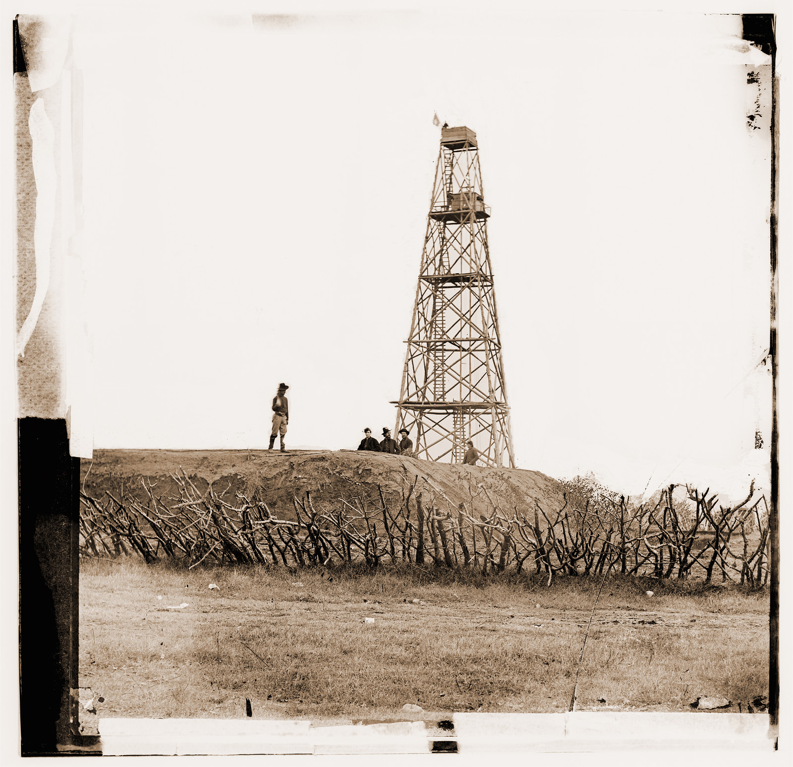 Point of Rocks Virginia (vicinity). Signal tower, 1864 — historic photograph
