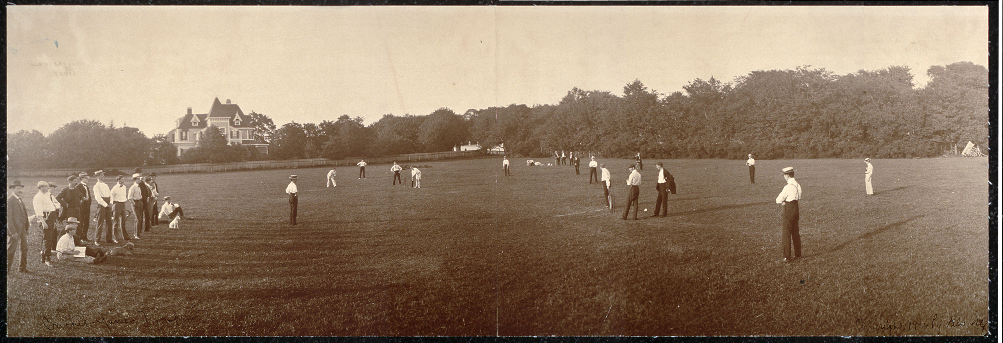 Cricket game, Newport, Rhode Island, 1902, 1902 — historic image