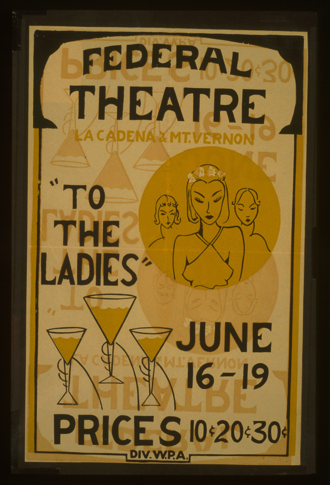 To the ladies, 1936 — vintage poster