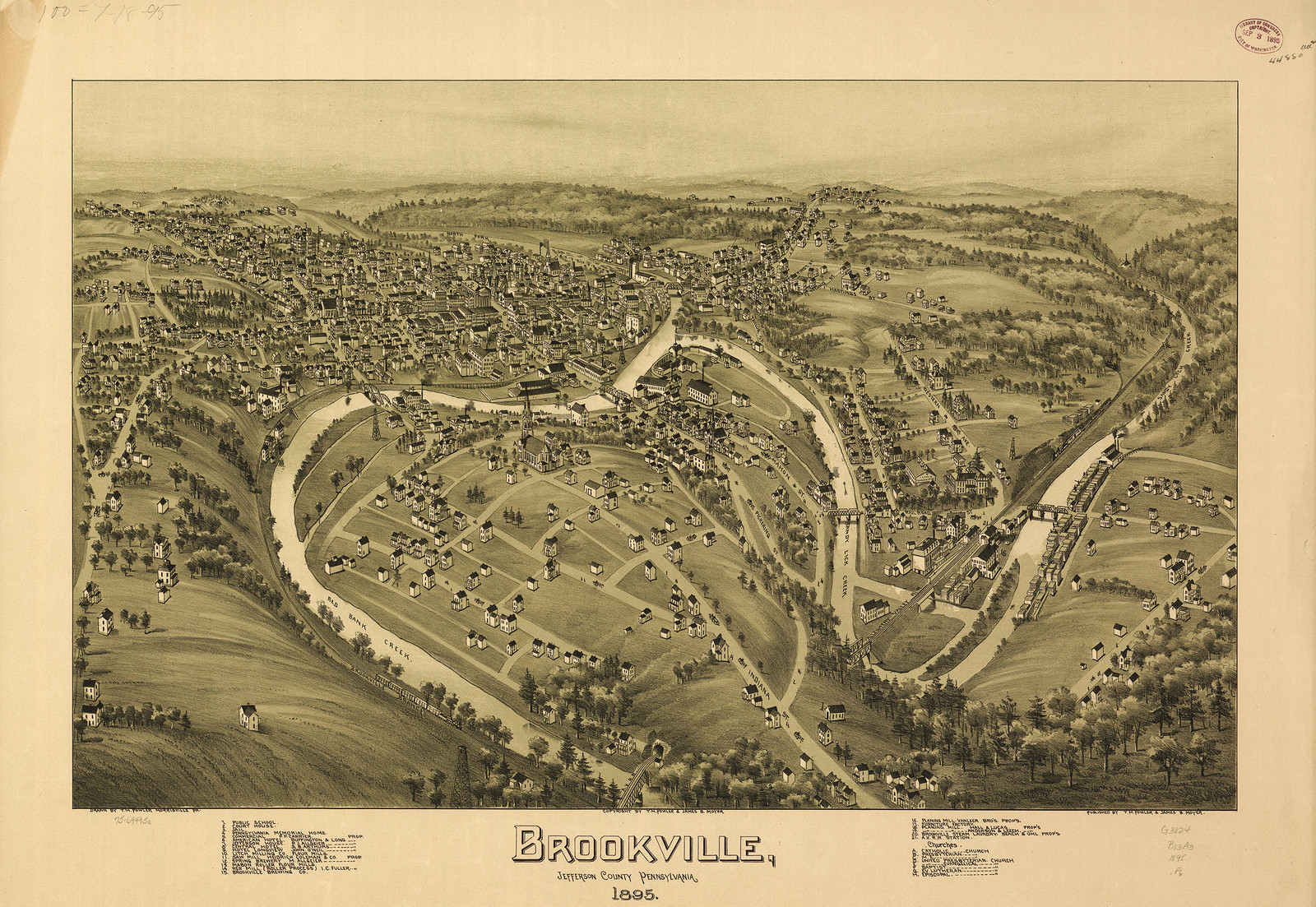 Brookville, Pennsylvania, 1895, 1895 — antique map