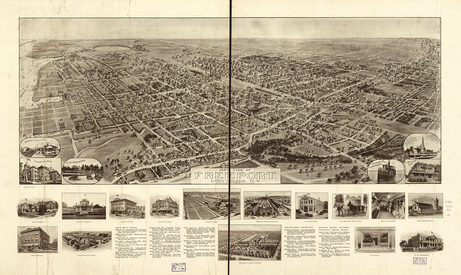 Freeport, New York, 1909, 1909 — antique map