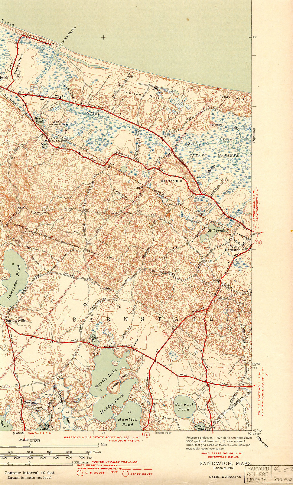 sndw 43 se, Massachusetts — antique map