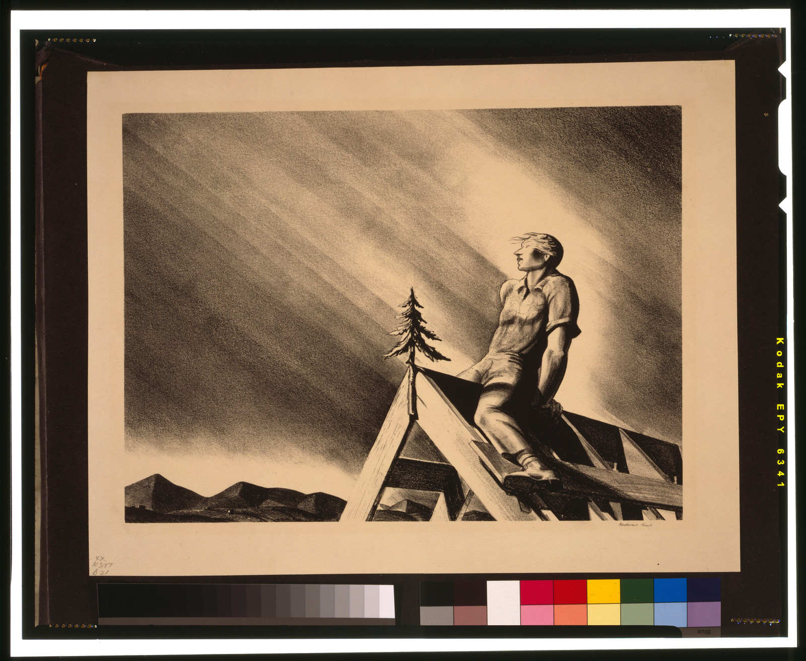[Roof tree, 1928] / Rockwell Kent., [1928] — antique lithograph