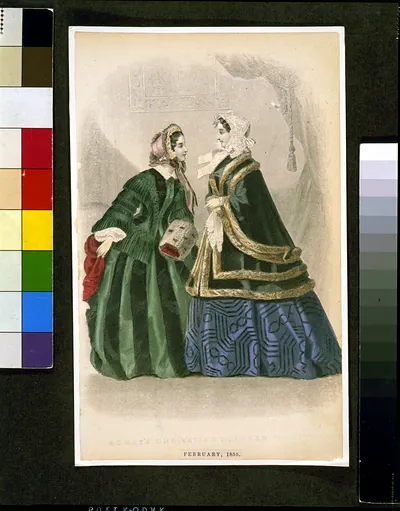 Godey's unrivalled colored fashions--February, 1855