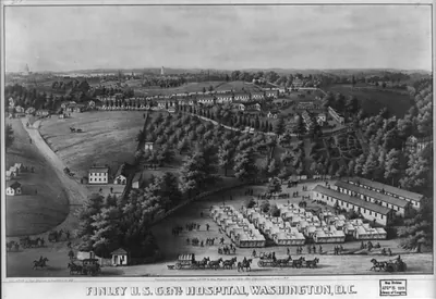 Finley U.S. Gen'l. Hospital, Washington, D.C. / lith. and print by Chas. Magnus.