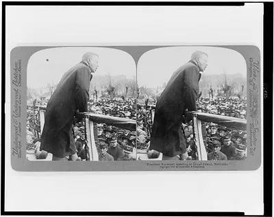 President Roosevelt speaking at Grand Island, Nebraska