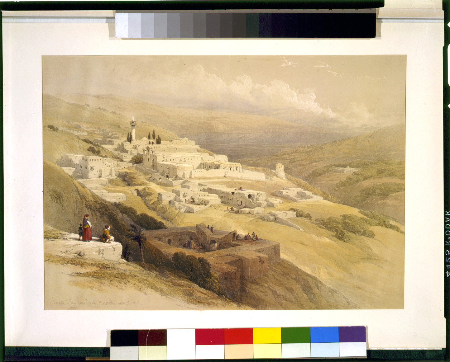 Convent of the Terra Santa Nazareth April 21st 1839, [published 1842] — antique lithograph