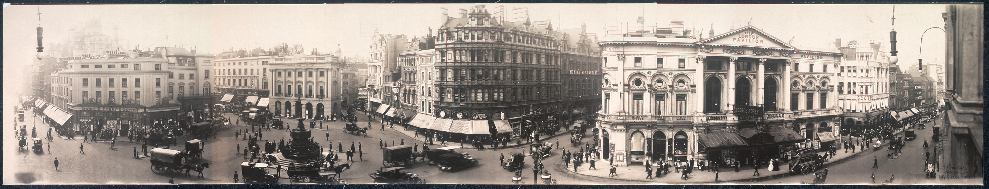 Picadilly Circus, London, England, 1909, 1909 — historic image