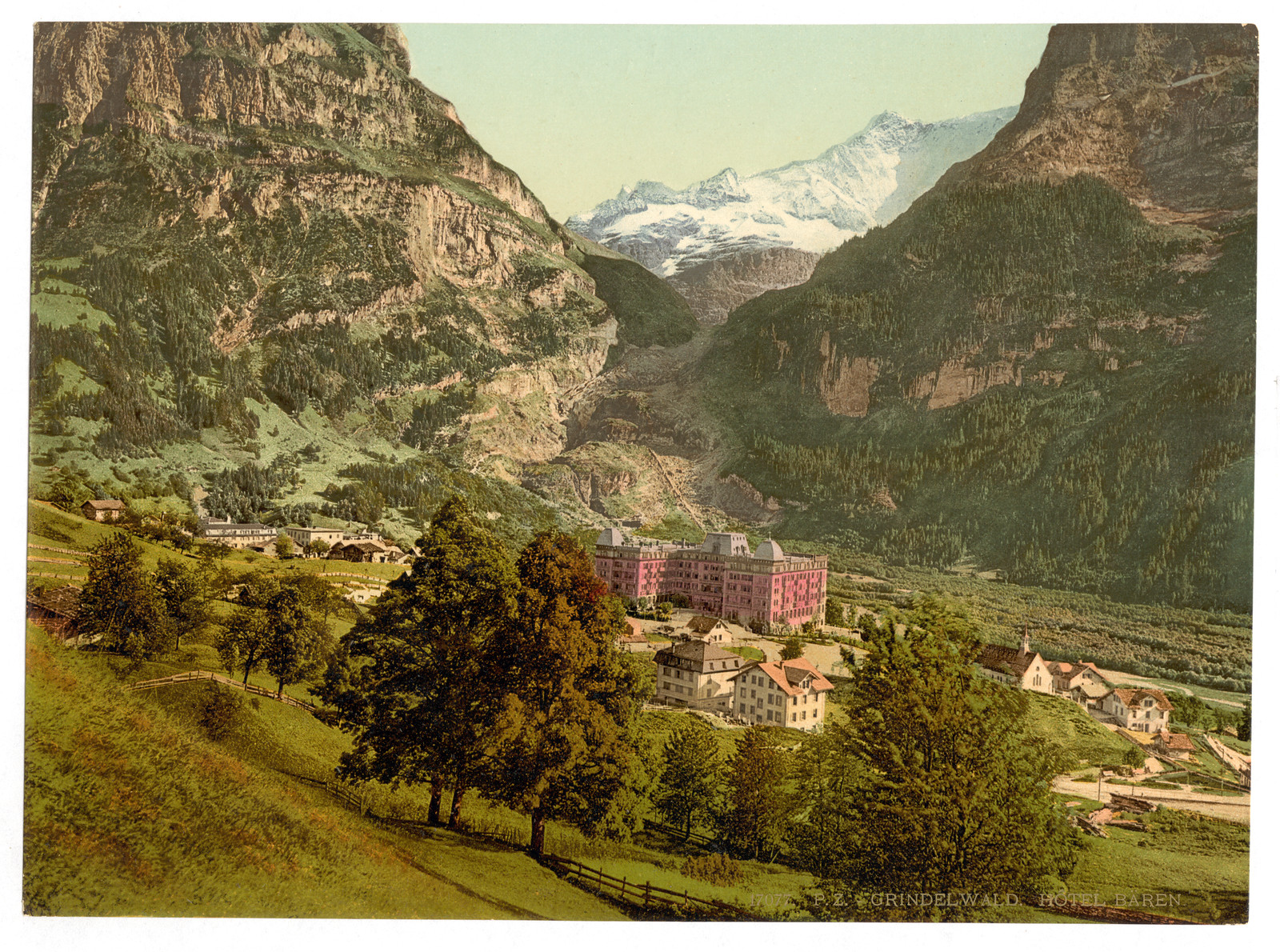 Grindelwald Hotel Bären Bernese Oberland Switzerland, [between ca. 1890 and ca. 1900]. — historic print