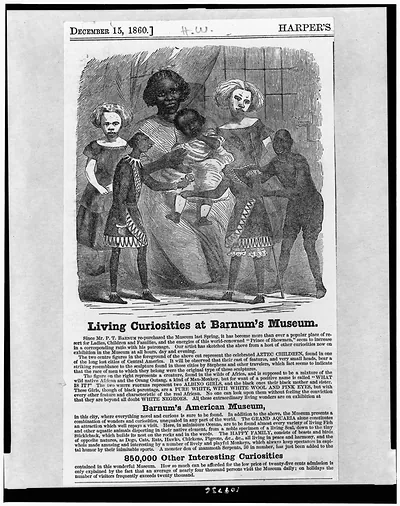 Living curiosities at Barnum's museum