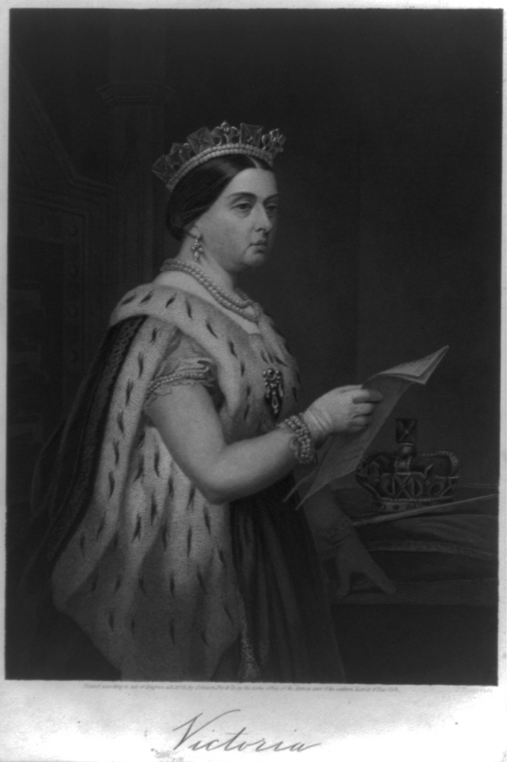 Victoria, Queen of Great Britain and Ireland, 1819-1901, c1870. — antique engraving