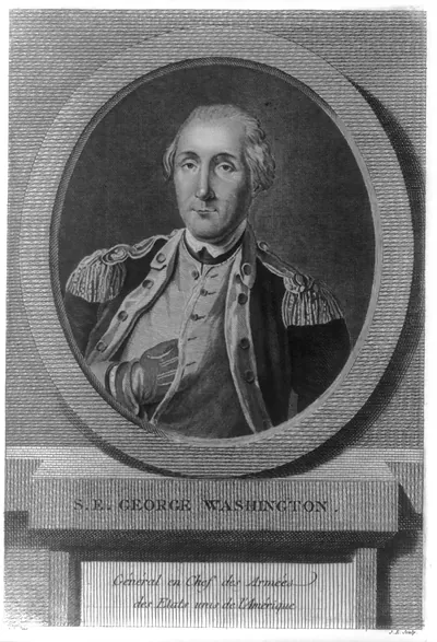 S.E. George Washington - général en chef de armées des etats unis de l'Amérique / Le B. pinx ; J.L. sculp.