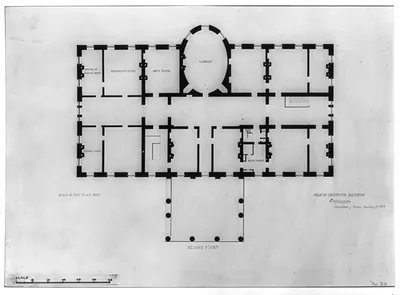 [The White House (Executive Mansion") D.C. Second story floor plan]"