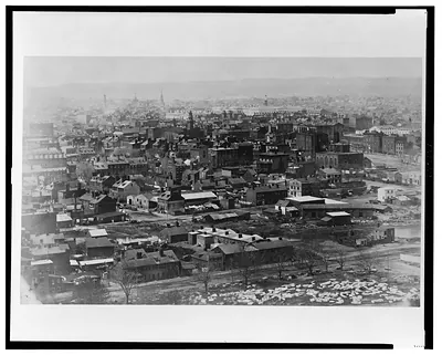[Early photographic view of Washington, D.C. from the Capitol, looking northwest]