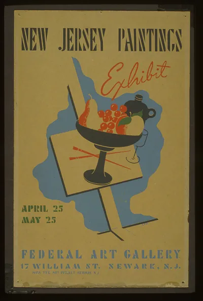 New Jersey Paintings Exhibit, Federal Art Gallery poster