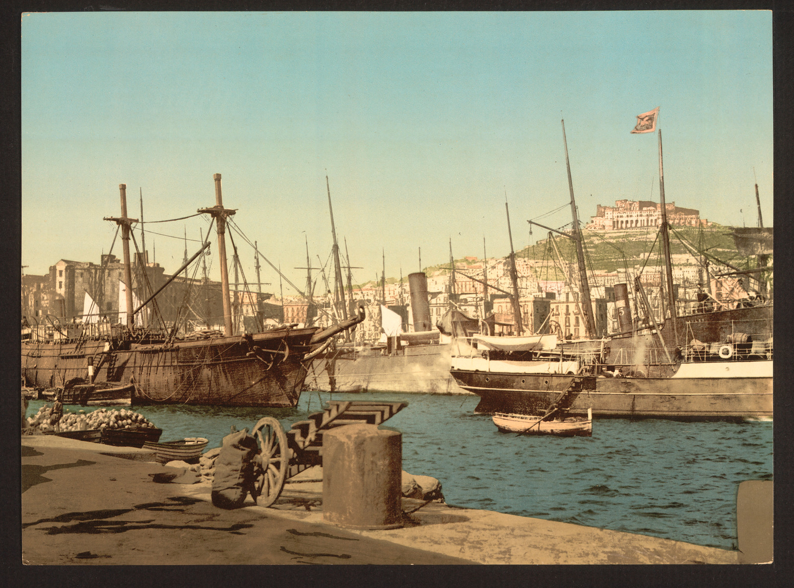 Harbor Naples Italy, [between ca. 1890 and ca. 1900]. — historic print