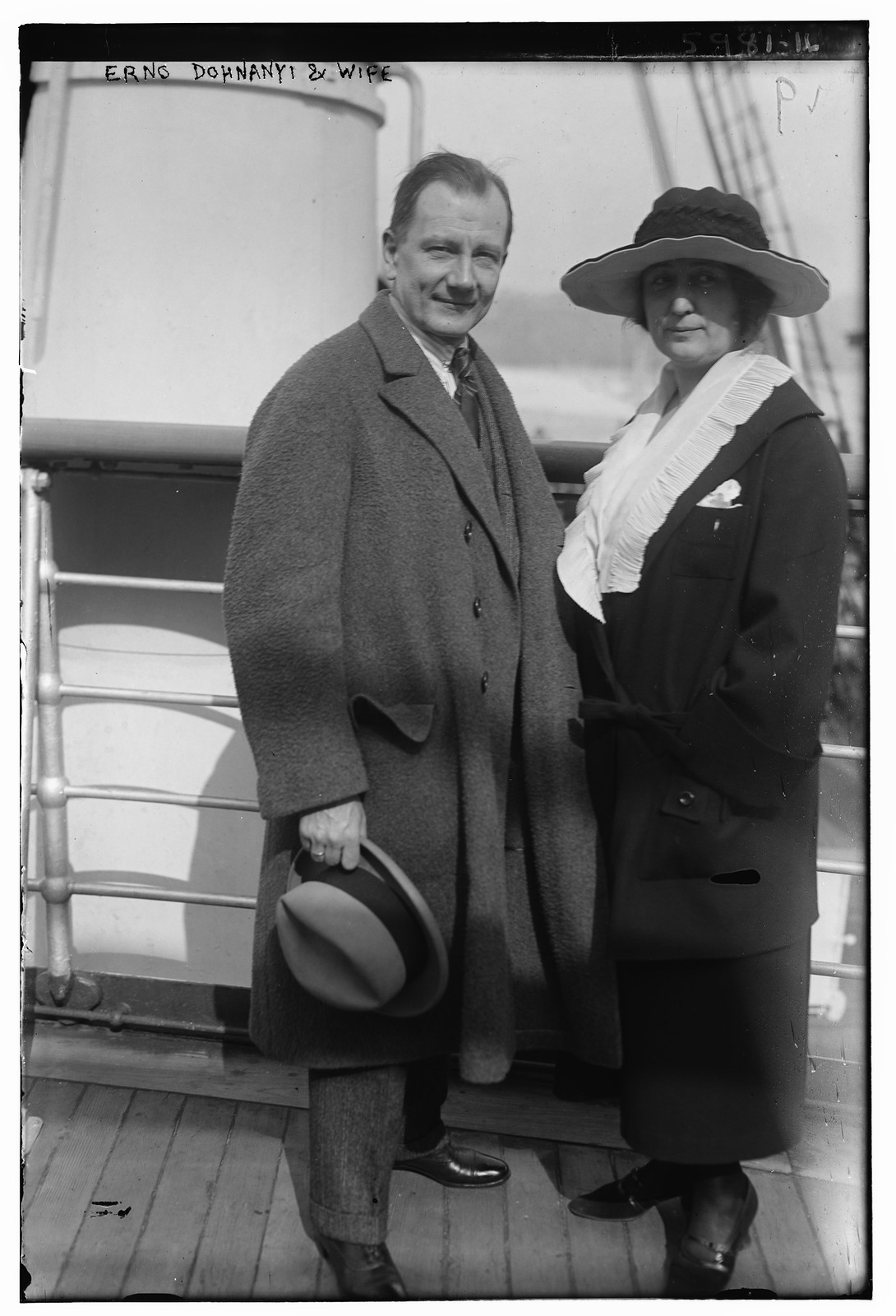 Erno Dohnanyi and wife, n/a — historic photograph