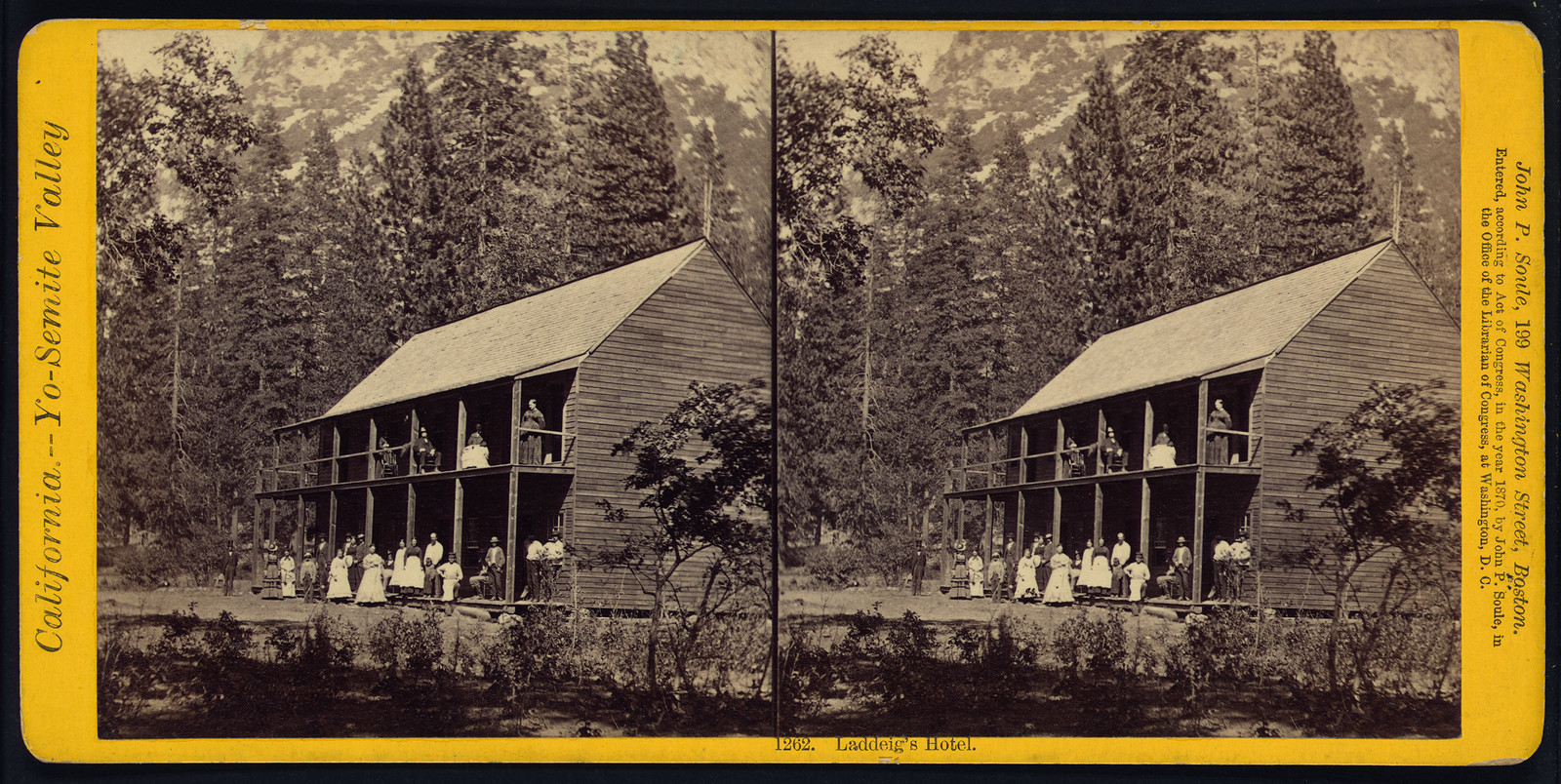 Laddeigs Hotel, 1870 — historic photograph