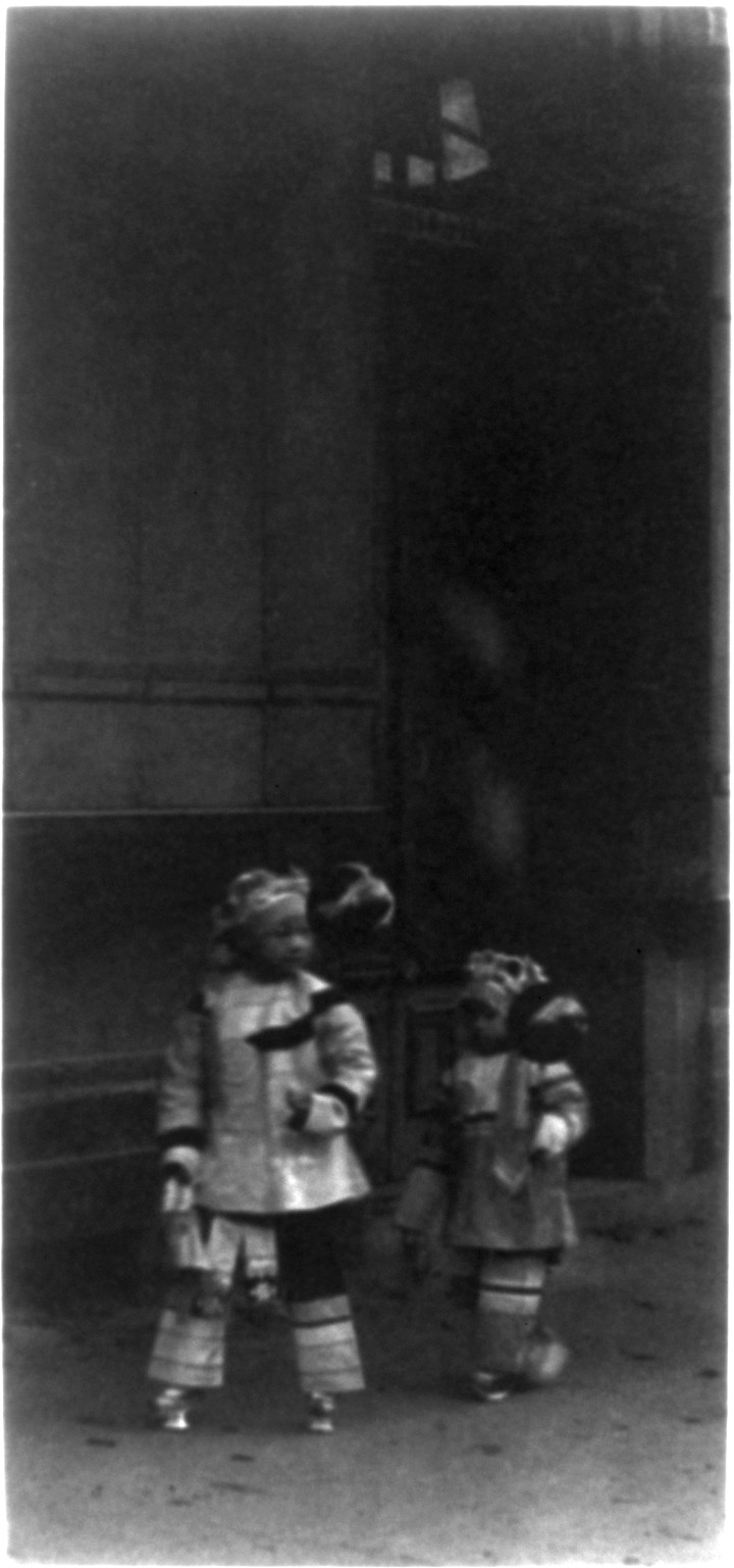 Two girls with balloons [Chinatown], [no date recorded on caption card] — historic photograph