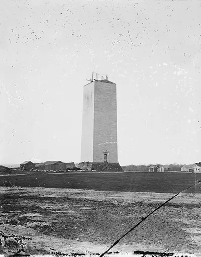 Washington Monument As It Stood For 25 years