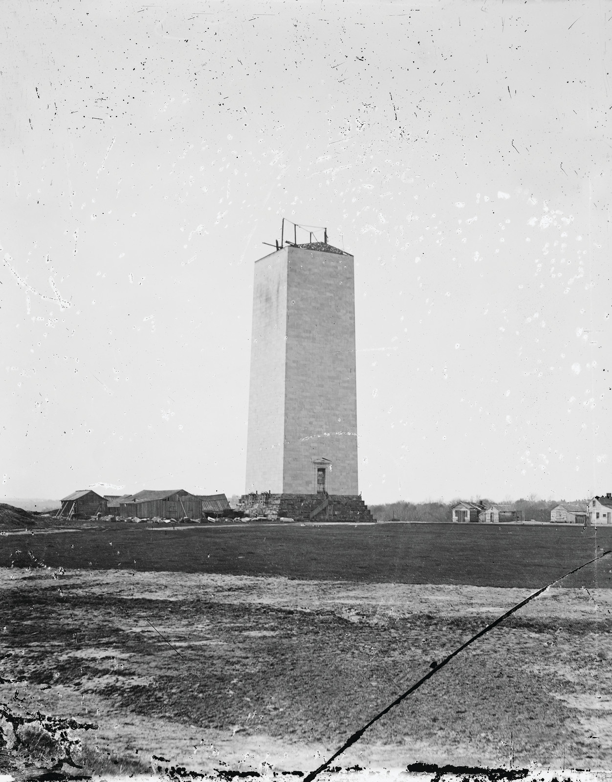 Washington Monument As It Stood For 25 years, c.1860 — historic photograph