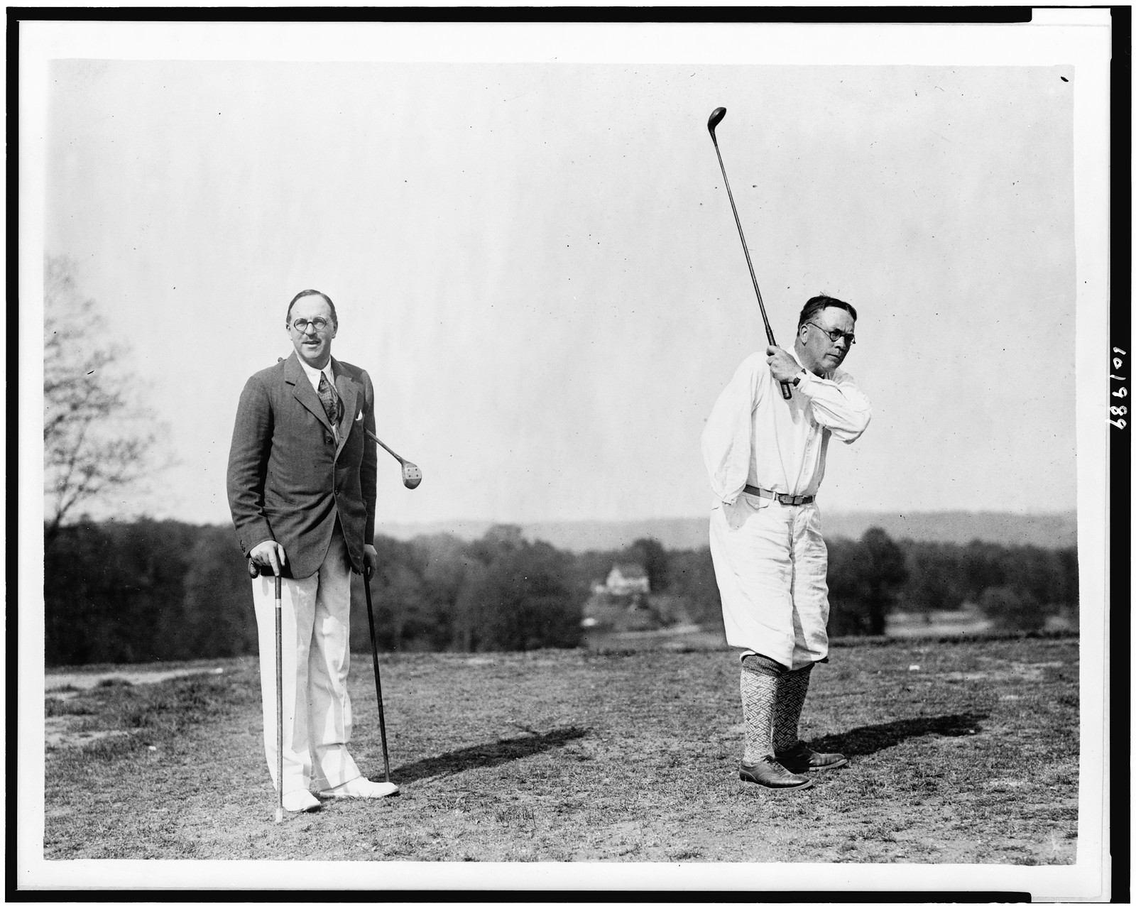 World War disabled veteran heroes in spite of their handicaps play par golf, [between 1918 and 1932] — historic photograph