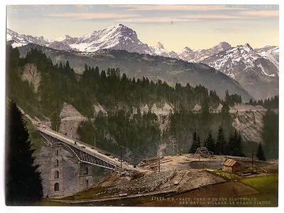 Gryon the Grand Viaduct Nand Canton of Switzerland