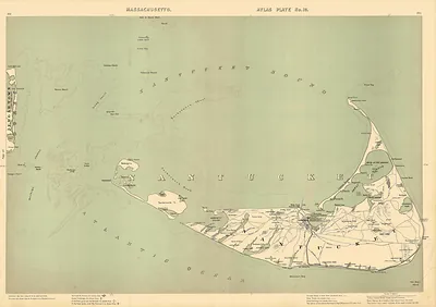 Massachusetts Atlas Plate No. 19: Nantucket Island map