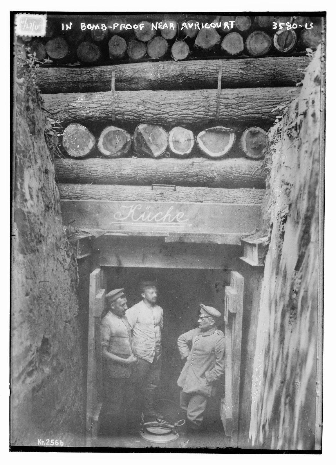 In Bomb - proof near Avricourt, n/a — historic photograph