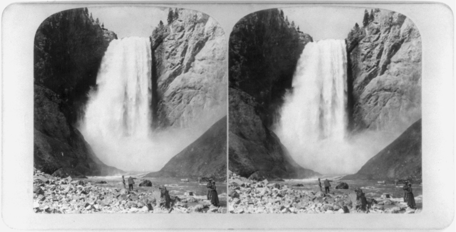 Great falls of the Yellowstone, Yellowstone Park, c1901. — historic photograph